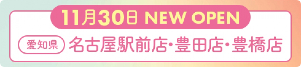 2019年11月30日 ナイスネイル名古屋駅前店・豊田店・豊橋店 NEW OPEN！
